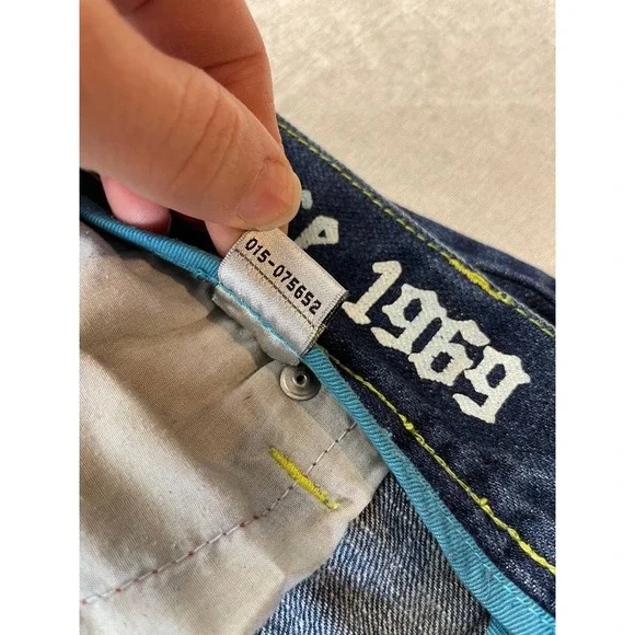 Vintage Coogi Jeans Mens 38X35 Blue Denim Baggy Embroidered Streetwear Y2K Flaps